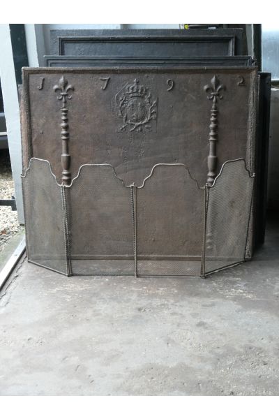 Tall Antique French Fire Screen made of 154,155 