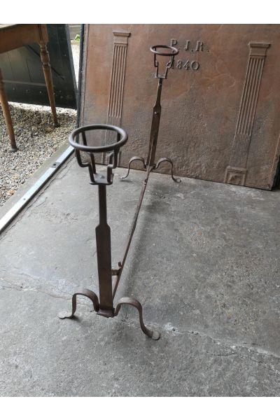 Antique Hand-Forged Andiron made of Wrought iron 