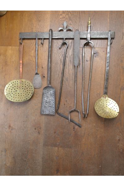 Antique Wall-mounted Fireplace Tools