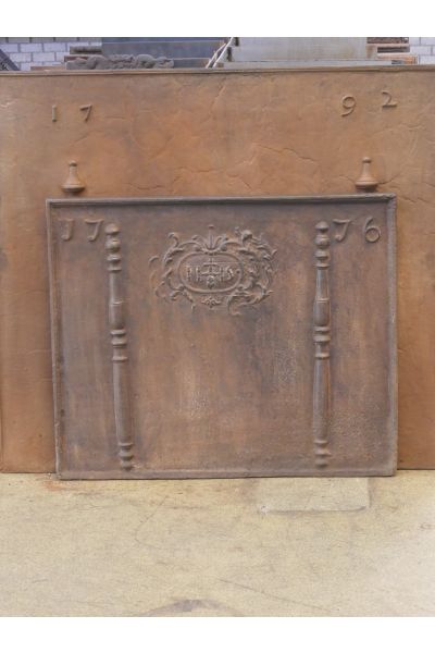 Pillars with IHS Monogram Fireback