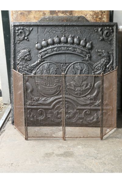 Antique French Fire Screen