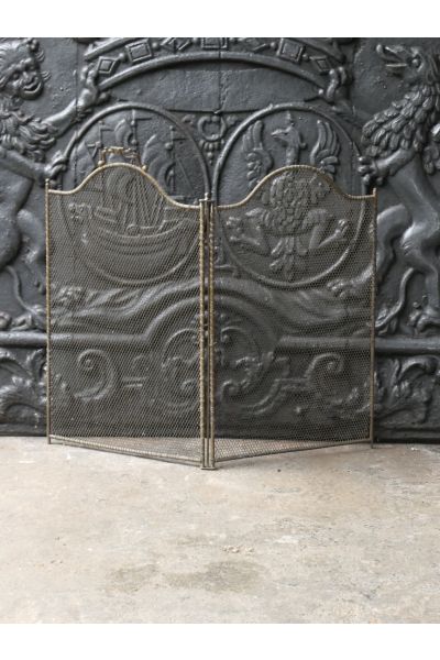 Elegant Antique Fireplace Screen