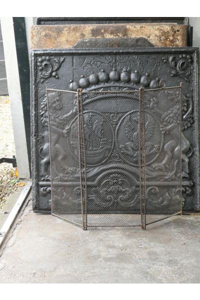 Tall Antique Fireplace Screen