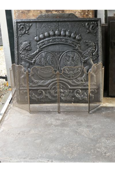 Rustic Antique Fireplace Screen