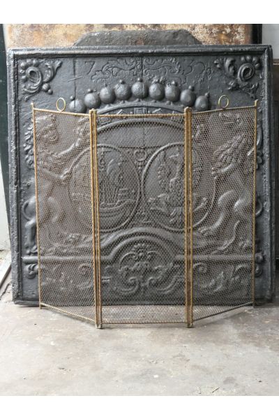 Tall Antique French Fire Screen
