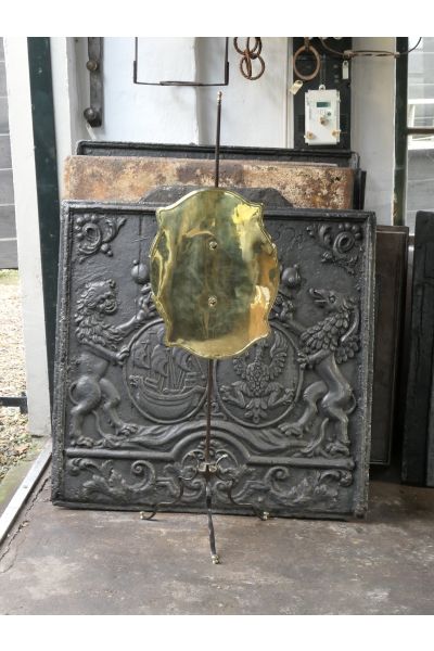 Polished Brass Fire Screen