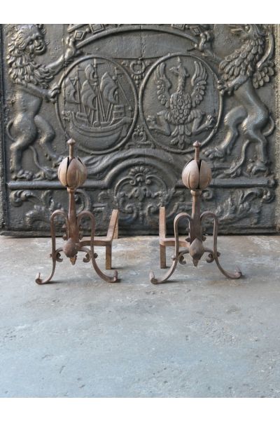 Art Nouveau Andirons