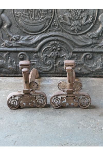 Louis XV Iron Andirons