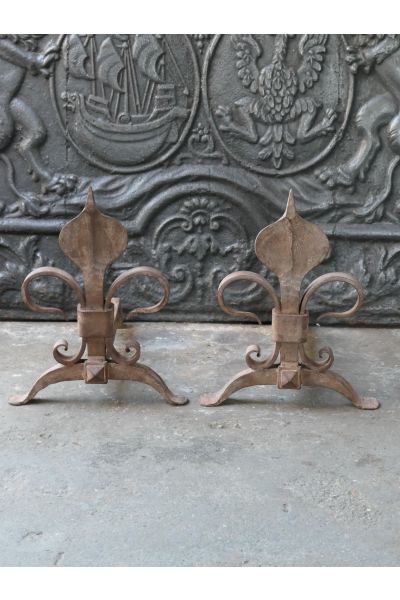 Wrought Iron Fire Dogs