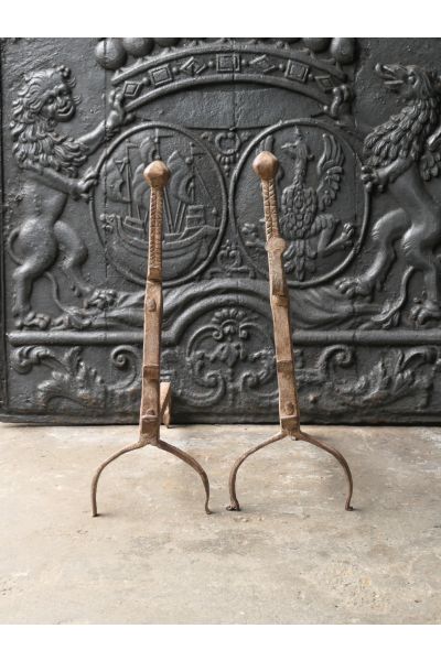 Gothic Andirons Fireplace