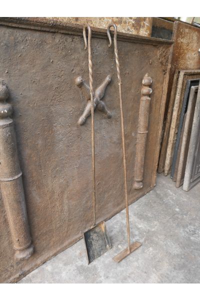 Large French Fireplace Tools