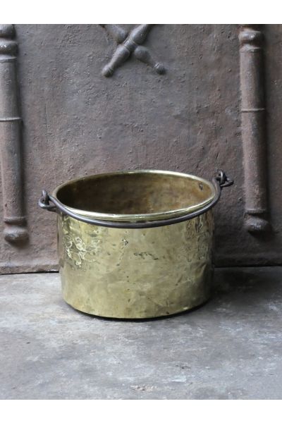 Polished Brass Firewood Basket