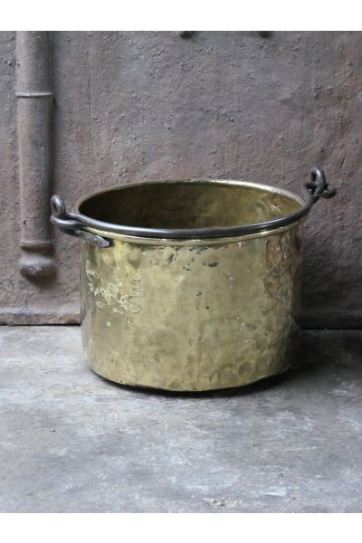 Polished Brass Firewood Basket