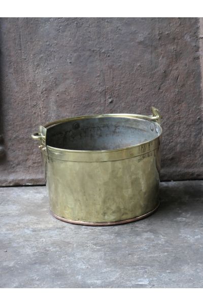 Polished Brass Firewood Basket
