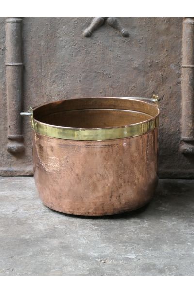 Polished Copper Firewood Basket