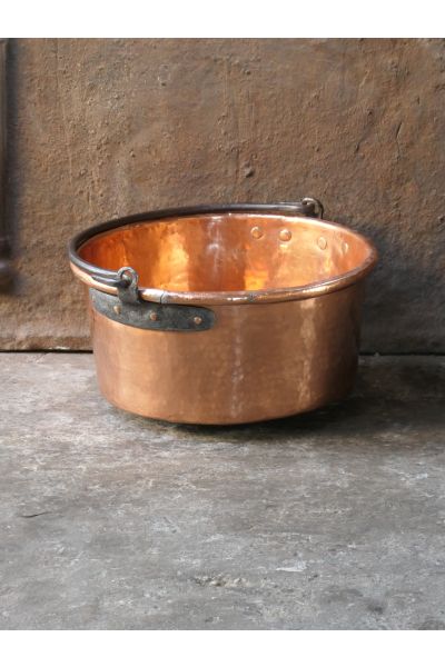 Polished Copper Firewood Basket