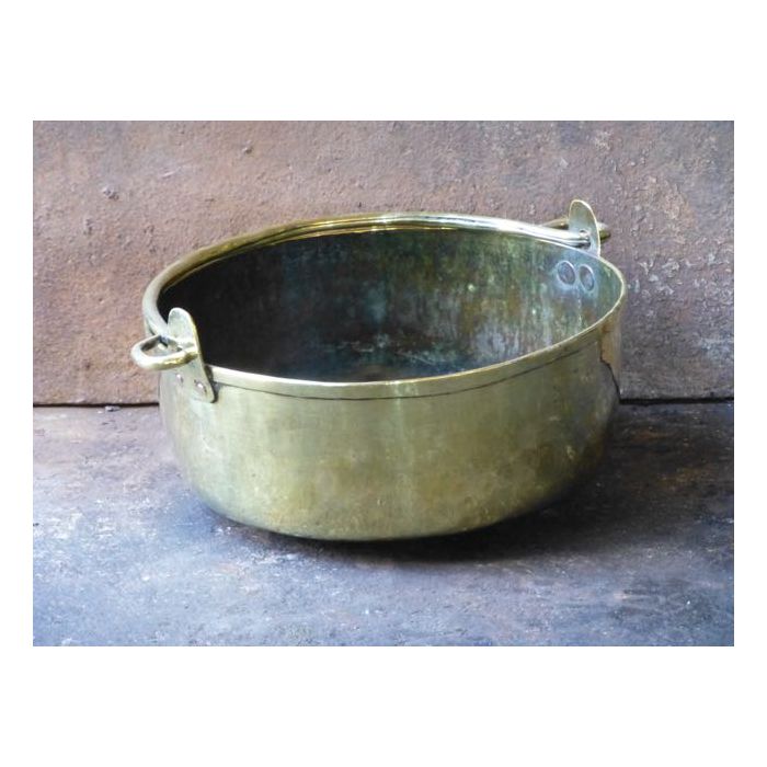Polished Brass Log Holder K547 Charles Nijman Fireplace Antiques