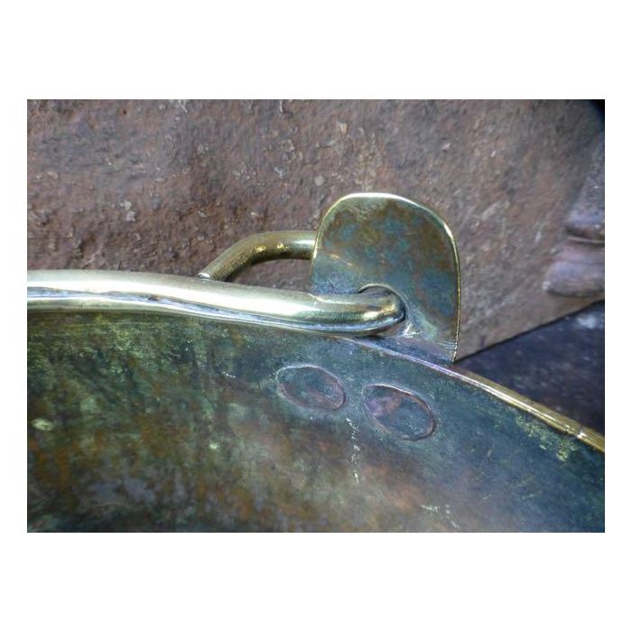 Polished Brass Log Holder K547 Charles Nijman Fireplace Antiques