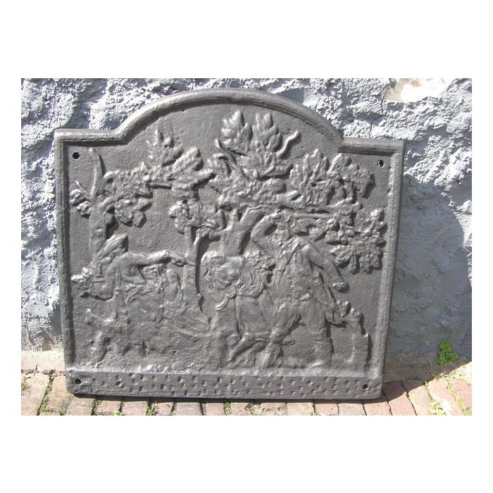 The Duel Fireback made of Cast iron 