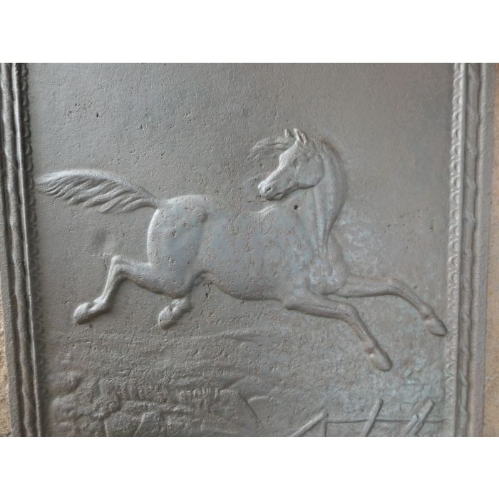 Horse Fireback made of Cast iron 