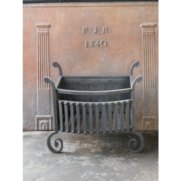 Victorian Grate for Fire made of Cast iron, Wrought iron 