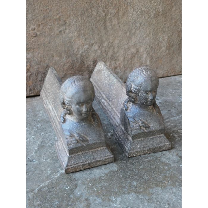 Woman Andirons made of Cast iron 