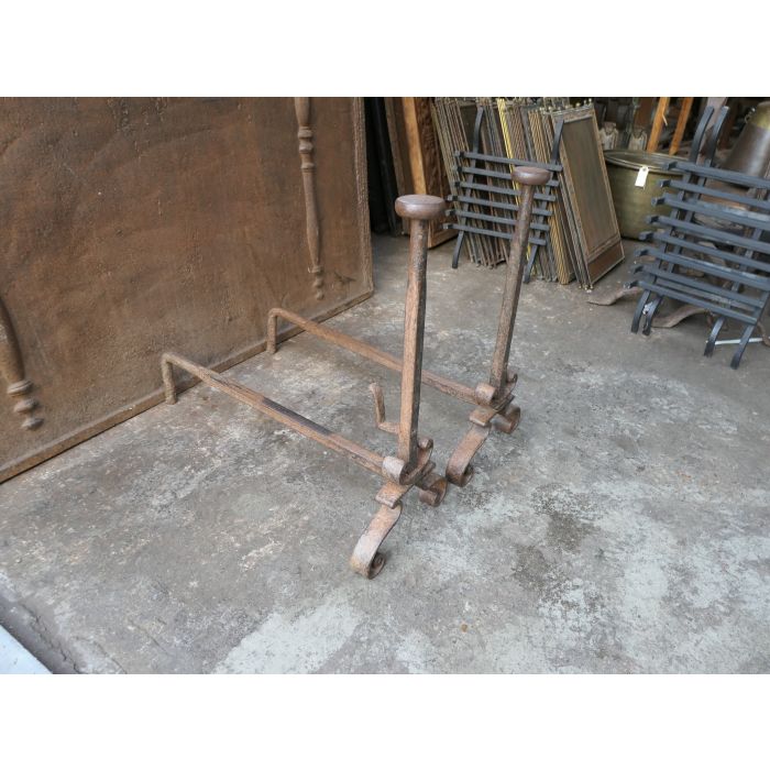 Hand-Forged Andirons made of Wrought iron 