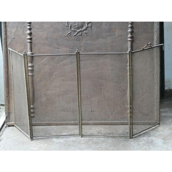 Decorative Antique Fireplace Screen made of Brass, Iron mesh, Iron 