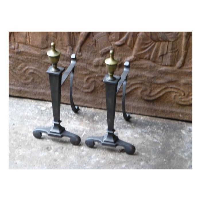 Victorian Rests Fire Irons made of Wrought iron, Brass 