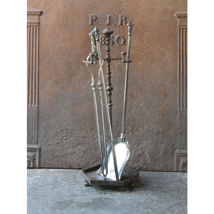 Victorian Companion Set made of Cast iron, Wrought iron, Polished steel 