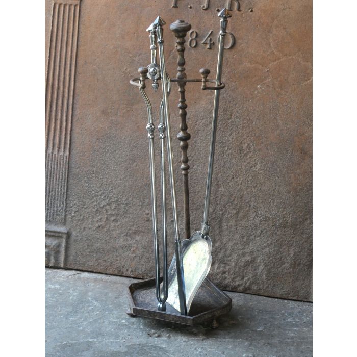 Victorian Companion Set made of Cast iron, Wrought iron, Polished steel 