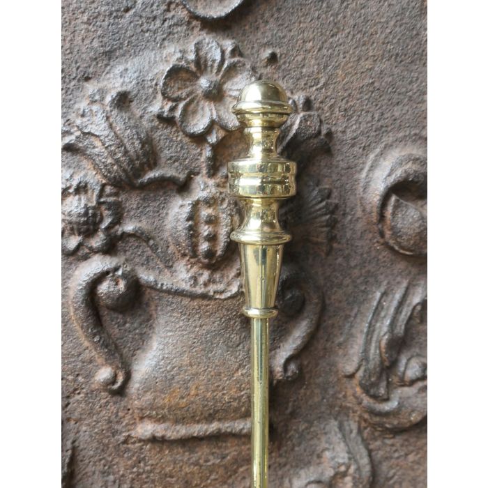 Polished Brass Fire Poker made of Wrought iron, Polished brass 