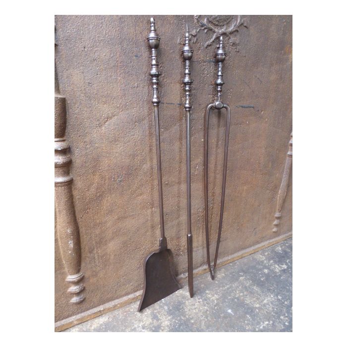 Antique Dutch Fire Tools made of Wrought iron 