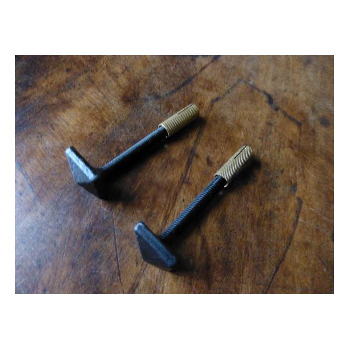 Small Mounting Brackets Fireback | 1 Pair made of Wrought iron, Brass 