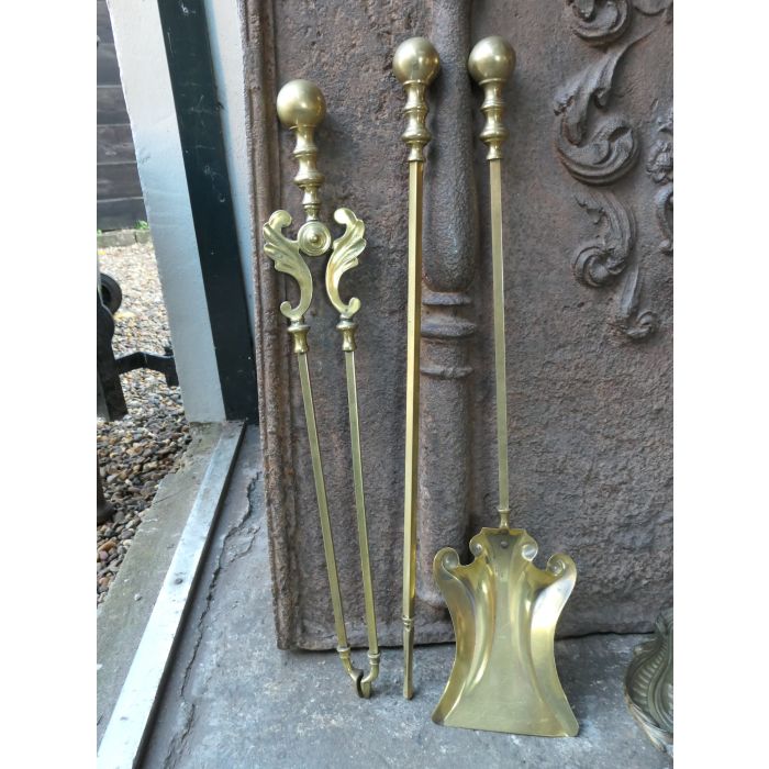 Polished Brass Fire Tools made of Brass, Polished brass 