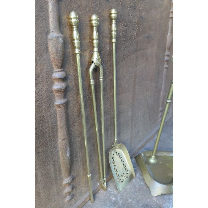 Napoleon III Fireplace Tools made of Brass 