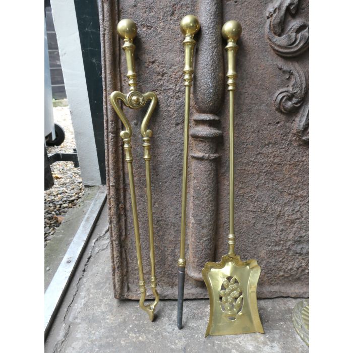 Polished Brass Fire Tools made of Brass, Polished brass 