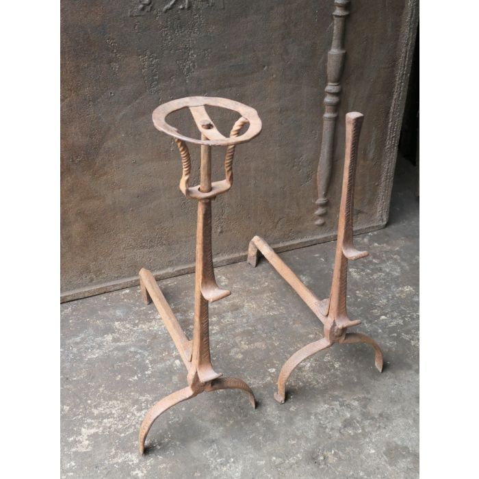 Louis XIII Andirons | Landiers made of Wrought iron 