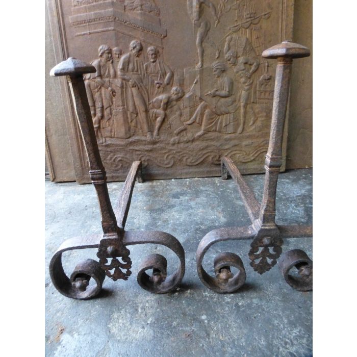 Louis XV Style Andiron made of Wrought iron 