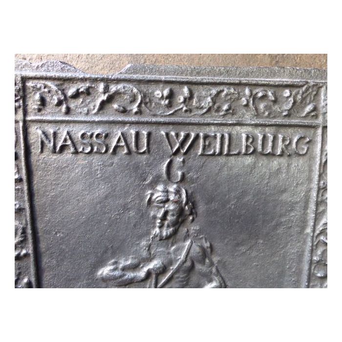 Nassau Weilburg Fireback made of Cast iron 