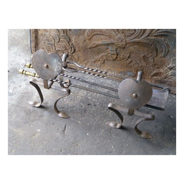 Art Nouveau Rests Fire Tools made of Wrought iron 