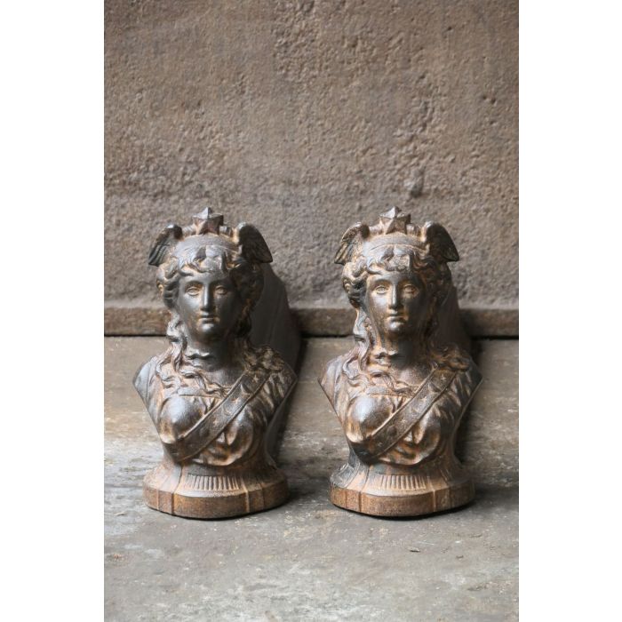 Woman Andirons made of Cast iron 