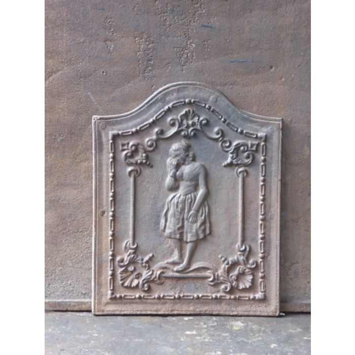 Woman Fireback made of Cast iron 