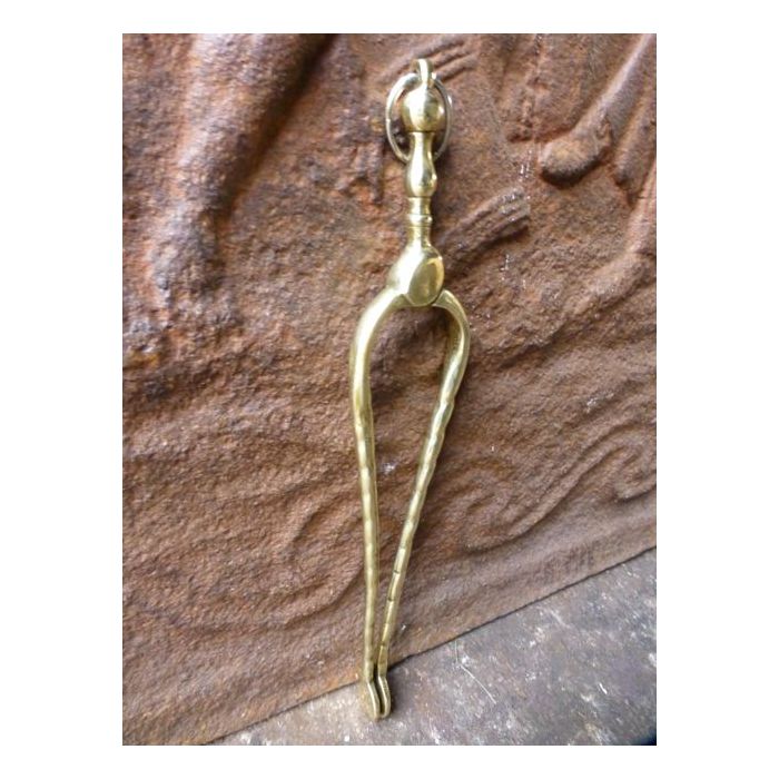 Antique Dutch Fire Tongs made of Polished brass 