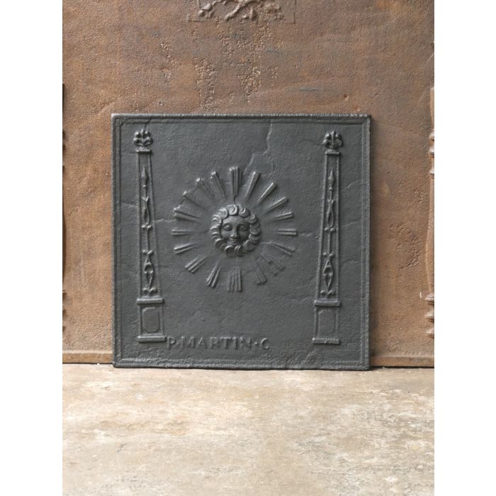 The Sun Fireback made of Cast iron 