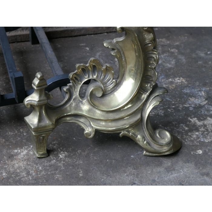 French Fire Basket made of Wrought iron, Brass 