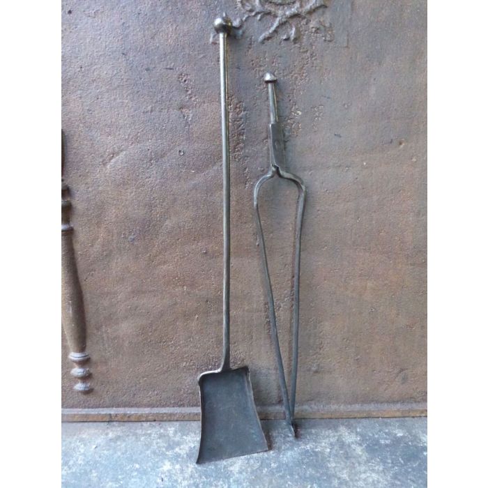 Antique Dutch Fire Tools made of Wrought iron 