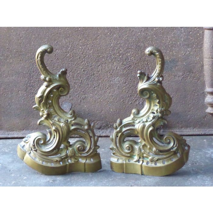 Louis XV Style Andiron made of Cast iron, Brass 