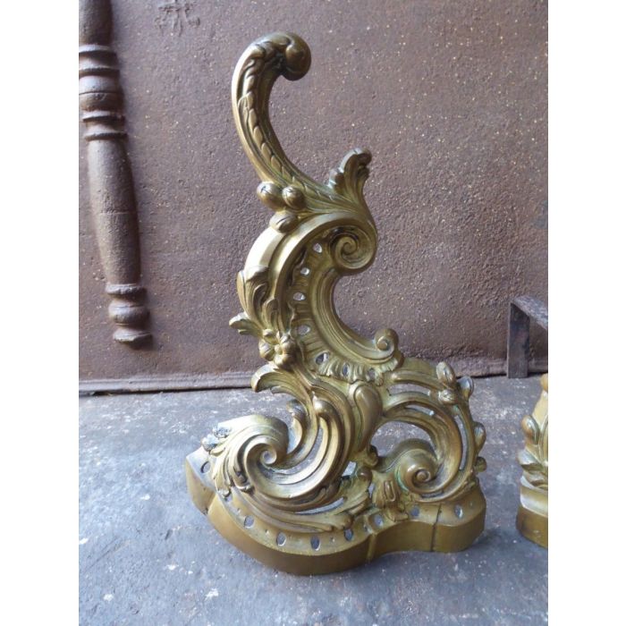 Louis XV Style Andiron made of Cast iron, Brass 