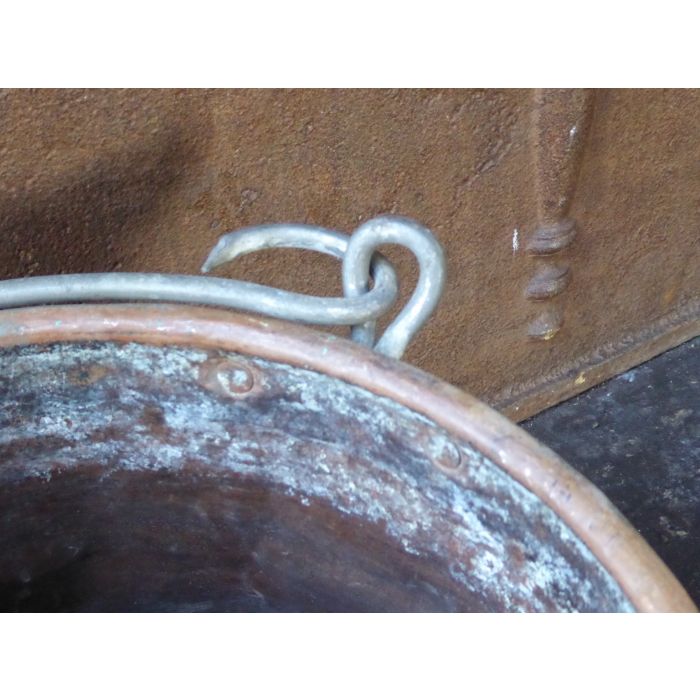 Antique Firewood Basket made of Wrought iron, Copper 